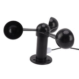 Anemometer Sensor Wind Speeds Cup with 8M Waterproof Cable 4cm Mounting Hole Anti Interference 3 Cups Wind Speed Detector for Outdoor 0‑3.8v