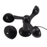 Anemometer Sensor Wind Speeds Cup with 8M Waterproof Cable 4cm Mounting Hole Anti Interference 3 Cups Wind Speed Detector for Outdoor 0‑3.8v