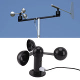 Anemometer Sensor Wind Speeds Cup with 8M Waterproof Cable 4cm Mounting Hole Anti Interference 3 Cups Wind Speed Detector for Outdoor 0‑3.8v
