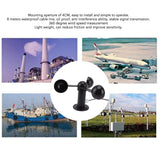 Anemometer Sensor Wind Speeds Cup with 8M Waterproof Cable 4cm Mounting Hole Anti Interference 3 Cups Wind Speed Detector for Outdoor 0‑3.8v