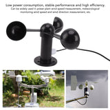 Anemometer Sensor Wind Speeds Cup with 8M Waterproof Cable 4cm Mounting Hole Anti Interference 3 Cups Wind Speed Detector for Outdoor 0‑3.8v