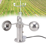 Aluminium Alloy Anemometers Wind Speed Monitoring Sensor 3 Cups Wind Speed Sensor Anemometer 0‑3.8V