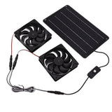 20W Solar Powered Dual Fan 12V Efficient Energy Saving Solar Panel Fan Kit with Switch for RV Greenhouse Pet Home