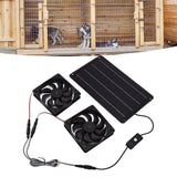 20W Solar Powered Dual Fan 12V Efficient Energy Saving Solar Panel Fan Kit with Switch for RV Greenhouse Pet Home