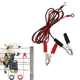 2pcs Electric Fence Wire Connect Safe Copper Electric Fence Jump Leads Practical Electric Fence Clips for Farm