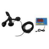 Tower Crane Anemometer Wind Speed Alarm USB 3 Fan Blades Accurate Aluminium Alloy Power Failure Memory Wind Anemometer 220V