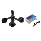 Tower Crane Anemometer Wind Speed Alarm USB 3 Fan Blades Accurate Aluminium Alloy Power Failure Memory Wind Anemometer 220V