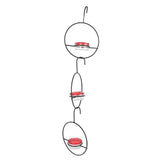 3 Pcs Hummingbird Feeder Metal Hanging Bird Feeder for Outdoor Garden Backyard Terrace In Australia - Darrahopens