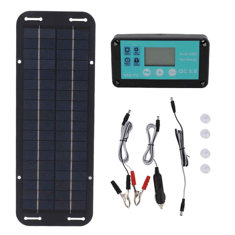 20W Solar Panel Black Solar Cell with Waterproof MPPT Controller for RV Home Vehicle Travel Camping In Australia - Darrahopens