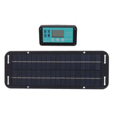 20W Solar Panel Black Solar Cell with Waterproof MPPT Controller for RV Home Vehicle Travel Camping
