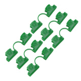 50Pcs Greenhouse Clamp PE Plastic 2 Head Plant Film Clamp Soil Sheet Clip for Horticulture 8mm / 0.31in
