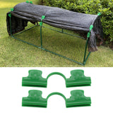 50Pcs Greenhouse Clamp PE Plastic 2 Head Plant Film Clamp Soil Sheet Clip for Horticulture 11mm / 0.43in
