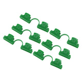 50Pcs Greenhouse Clamp PE Plastic 2 Head Plant Film Clamp Soil Sheet Clip for Horticulture 16mm / 0.63in