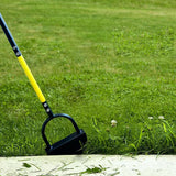 Lawn Edger Tool Half Moon Sharp Saw Tooth Long Handle Hand Edging Tools for Yard Garden Sidewalk Landscaping