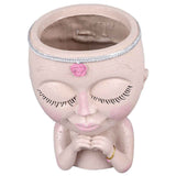 Face Planter Pot Resin Love Style Lady Head Succulent Planter Women Face Flower Pot with Drainage Hole Spades for Indoor Outdoor White In Australia - Darrahopens