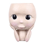 Face Planter Pots Large Caliber Resin Drainage Hole Design Creative Head Succulent Planters Pot for Herbs Succulents Cacti In Australia - Darrahopens