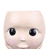 Face Planter Pots Large Caliber Resin Drainage Hole Design Creative Head Succulent Planters Pot for Herbs Succulents Cacti