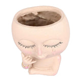 Face Planter Pots Resin Home Head Planter Face Flower Pot Head Planter for Indoor Outdoor Plants with Drainage Hole In Australia - Darrahopens