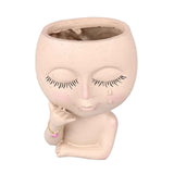 Face Planter Pots Resin Home Head Planter Face Flower Pot Head Planter for Indoor Outdoor Plants with Drainage Hole In Australia - Darrahopens