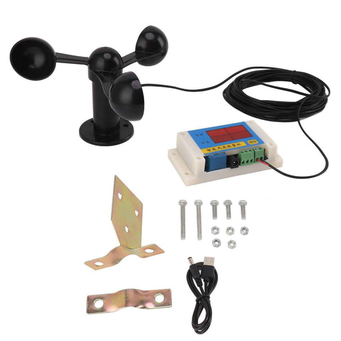 3 Fan Blades Tower Crane Anemometer 3 Blades USB 5V High Accuracy 2‑12 Lever Wind Speed Alarm Device for Outdoor In Australia - Darrahopens