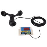 3 Fan Blades Tower Crane Anemometer 3 Blades USB 5V High Accuracy 2‑12 Lever Wind Speed Alarm Device for Outdoor