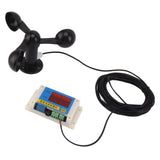 3 Fan Blades Tower Crane Anemometer 3 Blades USB 5V High Accuracy 2‑12 Lever Wind Speed Alarm Device for Outdoor