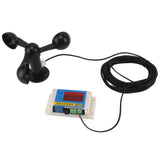 3 Fan Blades Tower Crane Anemometer 3 Blades USB 5V High Accuracy 2‑12 Lever Wind Speed Alarm Device for Outdoor