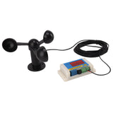 3 Fan Blades Tower Crane Anemometer 3 Blades USB 5V High Accuracy 2‑12 Lever Wind Speed Alarm Device for Outdoor