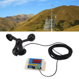 3 Fan Blades Tower Crane Anemometer 3 Blades USB 5V High Accuracy 2‑12 Lever Wind Speed Alarm Device for Outdoor