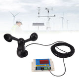 3 Fan Blades Tower Crane Anemometer 3 Blades USB 5V High Accuracy 2‑12 Lever Wind Speed Alarm Device for Outdoor