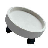 Flower Pot Tray Wheels Round Shape Removable Rotating Wheels Plant Stand for Balcony White 40 In Australia - Darrahopens