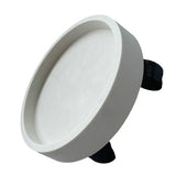 Flower Pot Tray Wheels Round Shape Removable Rotating Wheels Plant Stand for Balcony White 22