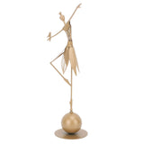Dancing Girl Statue Metal Outdoor Sculpture Garden Decoration for Lawn Bookshelf Terrace In Australia - Darrahopens