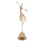 Dancing Girl Statue Metal Outdoor Sculpture Garden Decoration for Lawn Bookshelf Terrace