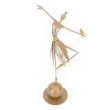 Dancing Girl Statue Metal Outdoor Sculpture Garden Decoration for Lawn Bookshelf Terrace