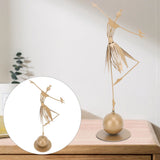 Dancing Girl Statue Metal Outdoor Sculpture Garden Decoration for Lawn Bookshelf Terrace