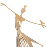 Dancing Girl Statue Metal Outdoor Sculpture Garden Decoration for Lawn Bookshelf Terrace