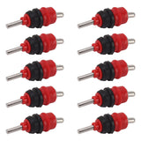 10pcs Automatic Chicken Water Nipple 360 Degree Poultry Drinking Water Chicken Duck Hen Watering Nipple Red Steel Ball