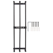 Bathroom Wall Towel Rack Wall Mounted 3 Bars Aluminum Alloy Rolled Towel Holder for Rolled Towels Black