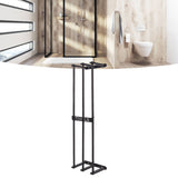 Bathroom Wall Towel Rack Wall Mounted 3 Bars Aluminum Alloy Rolled Towel Holder for Rolled Towels Black In Australia - Darrahopens