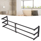 Bathroom Wall Towel Rack Wall Mounted 3 Bars Aluminum Alloy Rolled Towel Holder for Rolled Towels Black In Australia - Darrahopens