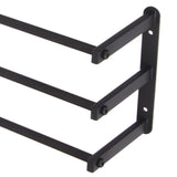 Bathroom Wall Towel Rack Wall Mounted 3 Bars Aluminum Alloy Rolled Towel Holder for Rolled Towels Black In Australia - Darrahopens