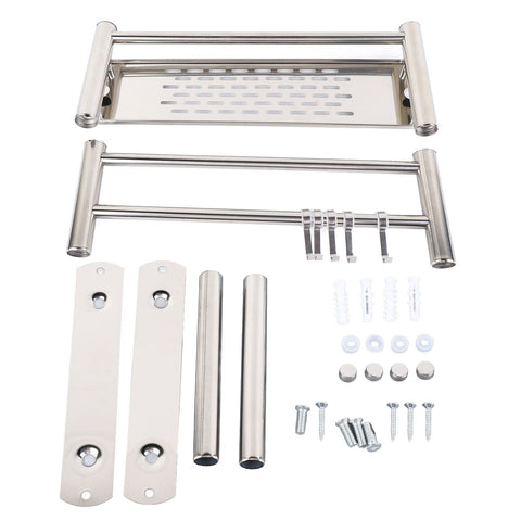 Bathroom Floating Shelves Stainless Steel Thicken Single Layer 40cm Shower Towel Rack for Towel Bath Products In Australia - Darrahopens