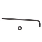 Shower Arm Stainless Steel Shower Head Extension Pipe Bathroom Shower Hardware Accessories Black 52cm