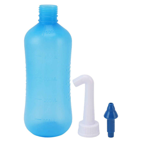 Nasal Irrigation Manual Sinus Rinse Bottle Pressure Nose Wash Cleaner for Children Adults Kids 500ml+ Five Hole Head In Australia - Darrahopens
