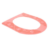 Four Season Universal Toilet Seat Cover Washable Silicone Non Slip Toilet Seat Cover Pad Pink