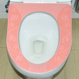 Four Season Universal Toilet Seat Cover Washable Silicone Non Slip Toilet Seat Cover Pad Pink