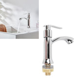 Single Cold Water Tap Water Saving Easy Control Water Flow Minimalist Modern Zinc Alloy Bathroom Sink Faucet