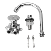 Foot Pedal Faucet Hands Free Foot Valve Flexible Hose Touchless Floor Mount Foot Control Faucet for Kitchen
