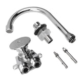 Foot Pedal Faucet Hands Free Foot Valve Flexible Hose Touchless Floor Mount Foot Control Faucet for Kitchen